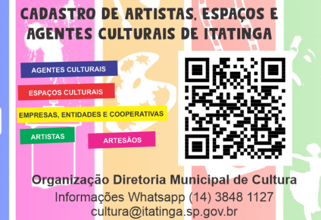 Itatinga inicia cadastro de artistas, espaços e agentes culturais