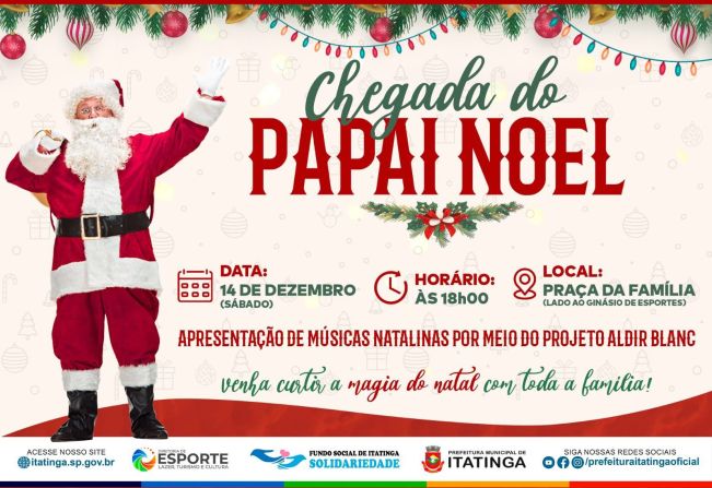 Chegada do Papai Noel: Um Encanto de Natal em Itatinga